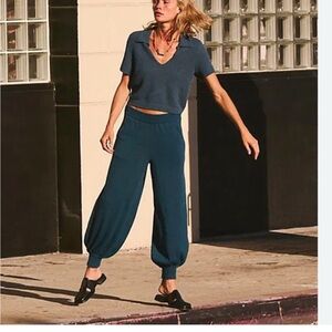 NWT Free People Teal Pants & shirt set